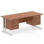 Impulse 1800mm Cantilever Straight Desk With Two Fixed Pedestal - Image 40