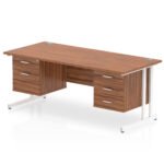 Impulse 1800mm Cantilever Straight Desk With Two Fixed Pedestal - Image 16
