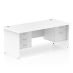 Impulse 1800mm Panel End Straight Desk With Two Fixed Pedestal - Image 35