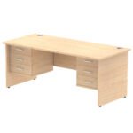 Impulse 1800mm Panel End Straight Desk With Two Fixed Pedestal - Image 15