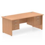 Impulse 1800mm Panel End Straight Desk With Two Fixed Pedestal - Image 21