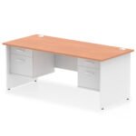 Impulse 1800mm Panel End Straight Desk With Two Fixed Pedestal - Image 5