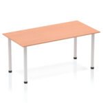 Impulse 1400mm Straight Table With Post Leg - Image 4