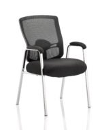 Portland Medium Mesh Back (Straight Leg) Visitor Chair with Arms