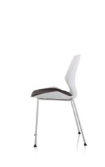 Florence White Frame Fabric Seat Visitor Chair - Image 4