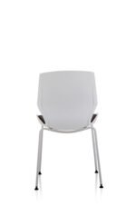 Florence White Frame Fabric Seat Visitor Chair - Image 6