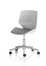 Florence 5 Star Base White Frame Fabric Visitor Chair - Image 3