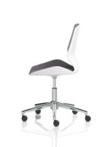Florence 5 Star Base White Frame Fabric Visitor Chair - Image 4