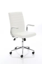 Impulse 1600mm Cantilever Straight Desk With Mobile Pedestal and Ezra White Executive Chair - Image 46