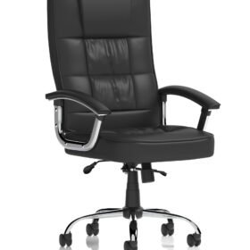 Moore Deluxe High Back Black Executive Office Chair with Arms
