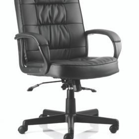 Moore High Back Black Executive Office Chair with Arms