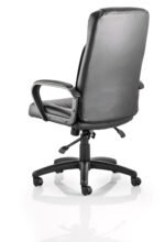 Plaza High Back Executive Black Leather Office Chair with Arms - Image 2