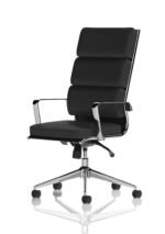 Savoy High Back Executive Black Leather Office Chair with Arms - Image 3