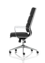 Savoy High Back Executive Black Leather Office Chair with Arms - Image 4