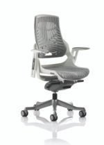 Zure High Back White Shell Executive Office Chair with Arms - Image 7