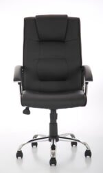 Thrift High Back Executive Black Leather Office Chair with Arms - Image 2