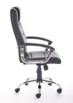 Thrift High Back Executive Black Leather Office Chair with Arms - Image 8