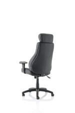 Winsor Medium Back Executive Black Leather Office Chair with Arms - Image 5