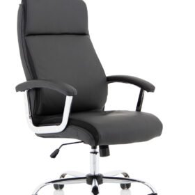 Hatley High Back Black Leather Executive Office Chair with Arms