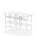 Air Back-to-Back Slimline Height Adjustable Bench Desk - 4 Person - Image 21