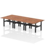 Air Back-to-Back Scalloped Edge Height Adjustable Bench Desk - 6 Person - Image 13