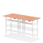 Air Back-to-Back Slimline Height Adjustable Bench Desk - 4 Person - Image 24