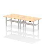 Air Back-to-Back Slimline Height Adjustable Bench Desk - 4 Person - Image 32