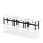 Air Back-to-Back Slimline Height Adjustable Bench Desk - 6 Person - Image 40