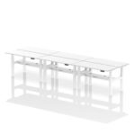 Air Back-to-Back Slimline Height Adjustable Bench Desk - 6 Person - Image 42