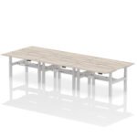 Air Back-to-Back Scalloped Edge Height Adjustable Bench Desk - 6 Person - Image 23