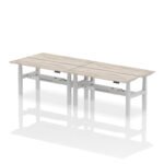 Air Back-to-Back Slimline Height Adjustable Bench Desk - 4 Person - Image 50