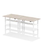 Air Back-to-Back Slimline Height Adjustable Bench Desk - 4 Person - Image 51