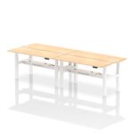 Air Back-to-Back Slimline Height Adjustable Bench Desk - 4 Person - Image 54