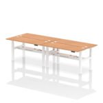 Air Back-to-Back Slimline Height Adjustable Bench Desk - 4 Person - Image 57
