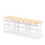 Air Back-to-Back Slimline Height Adjustable Bench Desk - 6 Person - Image 54