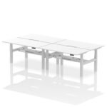 Air Back-to-Back Scalloped Edge Height Adjustable Bench Desk - 4 Person - Image 53