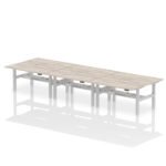 Air Back-to-Back Scalloped Edge Height Adjustable Bench Desk - 6 Person - Image 41