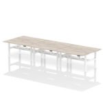 Air Back-to-Back Scalloped Edge Height Adjustable Bench Desk - 6 Person - Image 42
