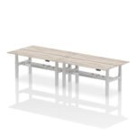 Air Back-to-Back Slimline Height Adjustable Bench Desk - 4 Person - Image 71