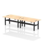 Air Back-to-Back Slimline Height Adjustable Bench Desk - 4 Person - Image 73