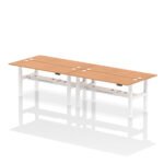 Air Back-to-Back Slimline Height Adjustable Bench Desk - 4 Person - Image 78