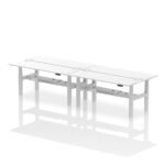 Air Back-to-Back Slimline Height Adjustable Bench Desk - 4 Person - Image 83