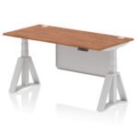 Air Height Adjustable Desk With Cable Ports With Steel Modesty Panel With Piste Foot - Image 7
