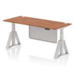 Air Height Adjustable Desk With Cable Ports With Steel Modesty Panel With Piste Foot - Image 8