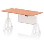 Air Height Adjustable Desk With Cable Ports With Steel Modesty Panel With Piste Foot - Image 23