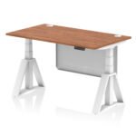 Air Height Adjustable Desk With Cable Ports With Steel Modesty Panel With Piste Foot - Image 26