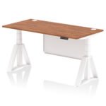 Air Height Adjustable Desk With Cable Ports With Steel Modesty Panel With Piste Foot - Image 27