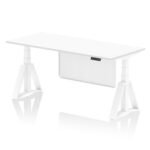 Air Height Adjustable Desk With Cable Ports With Steel Modesty Panel With Piste Foot - Image 32