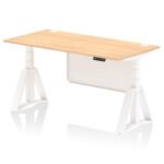 Air Height Adjustable Desk With Cable Ports With Steel Modesty Panel With Piste Foot - Image 35