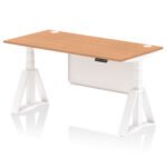 Air Height Adjustable Desk With Cable Ports With Steel Modesty Panel With Piste Foot - Image 39